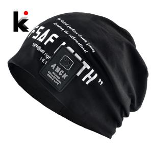 남성 비니 모자 가을 야외 얇은 캐주얼 Skullies Beanies 인쇄 편지 streetwear 힙합 보닛 gorras 남성 봄 모자