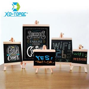 5 스타일 미니 칠판 데스크탑 칠판 소나무 나무 프레임 Memu 드로잉 게시판 용 이젤이있는 테이블 탑 블랙 보드