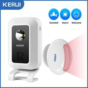 KERUI M7 웰컴 모션 센서 보안 경보, 32 곡 초인종 차임, 무선 스마트 홈 LED 야간 조명, 문짝 창문 상점
