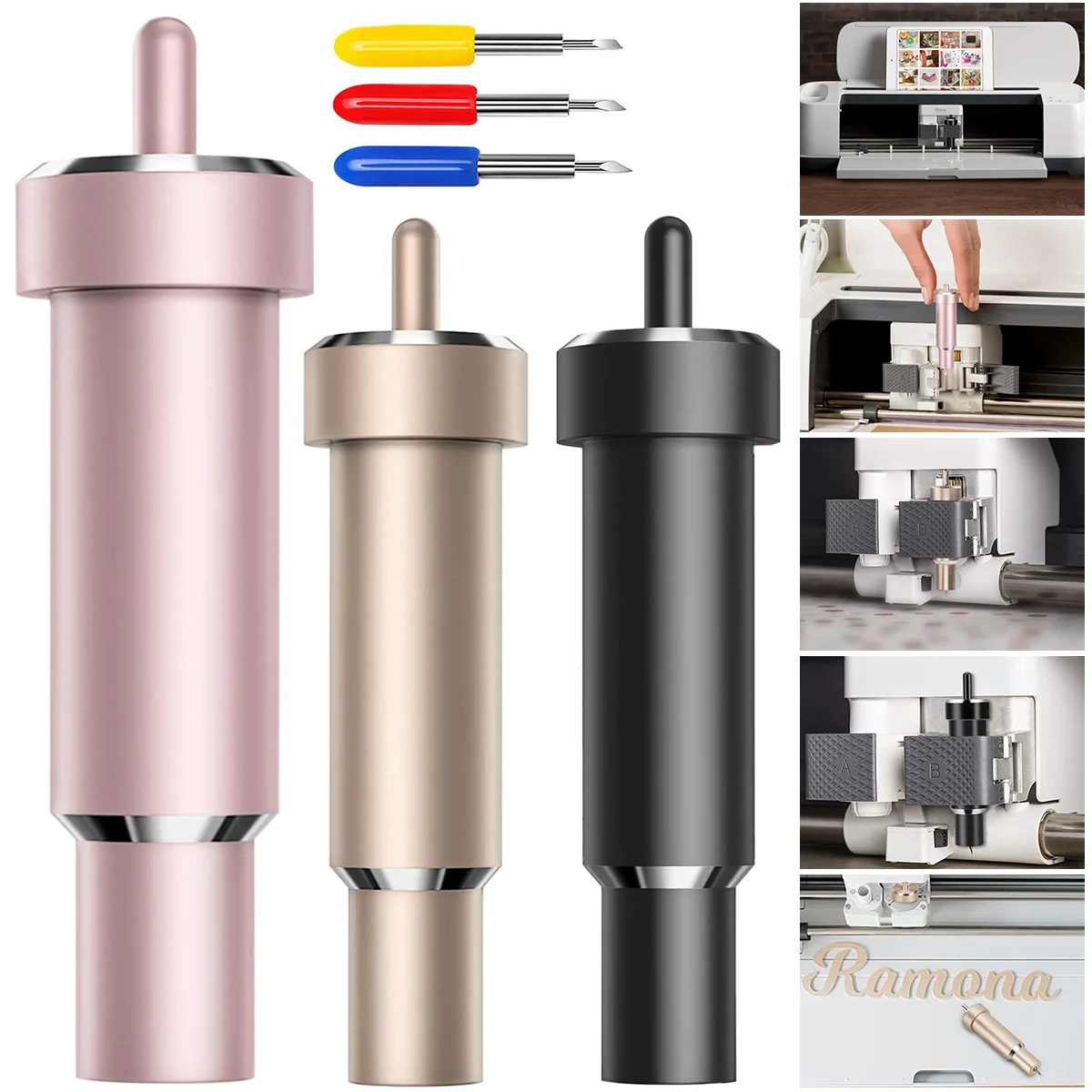 Cricut용 블레이드 Explore 3/Air 2/Air/One/ Cricut Maker 3/Maker 견고한 하우징 Cricut 절단용 30/45/60도 플로터 블레이드