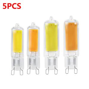 5pcs G9 LED 전구 220V 5W 7W 10W 깜박임 없음 COB LED 램프 유리 차가운 흰색/따뜻한 흰색 Lampada LED 홈 샹들리에 스포트라이트