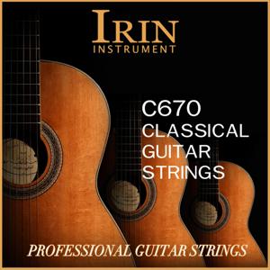 IRIN C670 클래식 기타 현 교체 부품, 투명 나일론 현 코어 실버 악기 액세서리