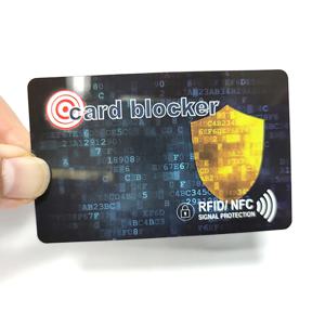 NFC 차단기 13.56Mhz RFID 차단 NFC 신호 방패 여권 케이스 지갑에 대한 보안 휴대용 신용 카드 수호자