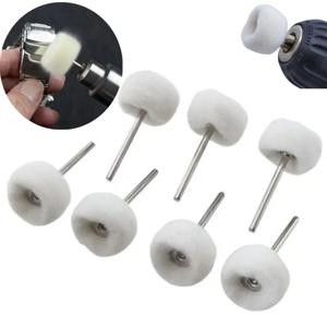 10Pcs 미니 그라인딩 샌딩 헤드 연마 디스크 펠트 3mm 생크 버핑 휠 금속 폴란드어 브러시 드릴 로타리 도구 액세서리