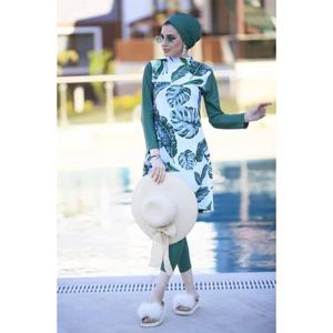 3 개/대 수영복 여성 인쇄 스트레치 전체 커버 Hijab 긴 소매 스포츠 수영 Togs Lslamic Burkinis 착용 수영복