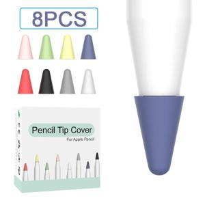 Apple Pencil 팁 용 8pcs Apple Pencil 용 실리콘 케이스 교체 팁 케이스 1st 2nd Nib 보호기 커버 스타일러스 펜 팁