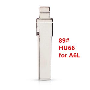 10개 89 #   HU66 원래 키 블레이드 플립 uncut 교체 플립 접이식 원격 키 블레이드 자동차 Audi A6L 용 빈 자동차 키 블레이드