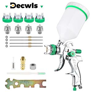 전문 HVLP 스프레이 건 1.4mm 1.7mm 2.0mm 2.5mm 스틸 노즐 중력 무선 스프레이 건, 가정용 자동차 스프레이 건, DIY 스프레이 도구