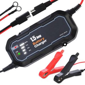 자동차/RV/ATV/보트에 대 한 12V 1500mA 자동 스마트 오토바이 배터리 충전기 유지 보수 LED와 자동 배터리 세류 충전기
