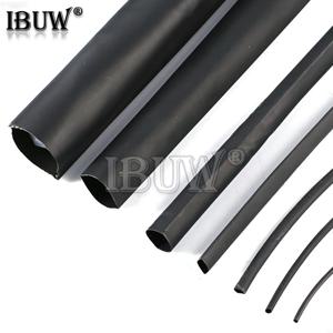 5 메터/몫 열 수축 튜브 1mm 1.5mm 2mm 3mm 4mm 5mm 6mm 검정색 절연 슬리브