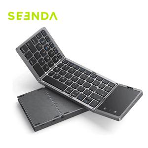 Seenda 접이식 무선 블루투스 키보드 PC Mac 스마트 폰 Windows iOS Android 용 충전식 접이식 휴대용 키보드