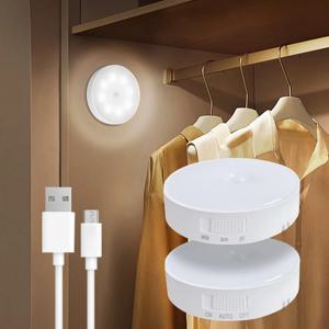 캐비닛 조명 아래 충전식 LED 모션 센서 야간 조명 스마트 램프 계단 옷장 옷장 주방 조명 침실 장식