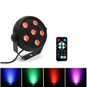 6X3W RGB 풀 컬러 플랫 파 라이트 디스코 파티 휴일 크리스마스 웨딩 생일 성능 사운드 제어 무대 조명