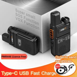 KSUT PMR446 워키 토키 2pcs/1pcs 미니 크기 휴대용 핸드 헬드 라디오 무선 세트 양방향 라디오 방송국 Comunicador 송수신기