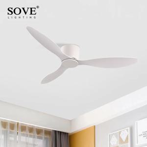 SOVE 현대 블랙 화이트 낮은 층 DC 모터 30W 천장 팬 원격 제어 간단한 천장 팬 빛 홈 팬 220V