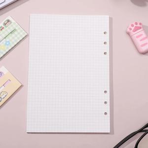 A5 루스리프 노트 리필 45매 나선형 바인더 용지 색인 내부 페이지 도트 그리드 빈 문구