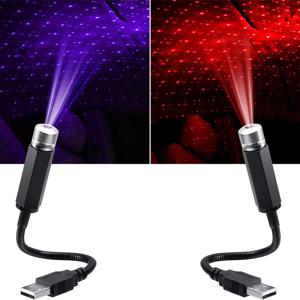 자동차 지붕 분위기 LED 스타 프로젝터 빛 로맨틱 USB 레이저 무대 조명 홈 파티 장식 별이 빛나는 빛 침실 DJ