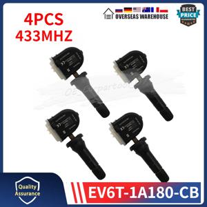 EV6T-1A180-CB EV6T1A150CB 4PCS 타이어 압력 모니터링 센서 TPMS 433MHz Ford C-Max Mondeo Kuga Grand Focus Fiesta Ranger