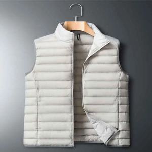 대형 8xl 7xl 겨울 남성 조끼 80% 화이트 오리 경량 패딩 조끼 민소매 자켓 따뜻한 코트 남성