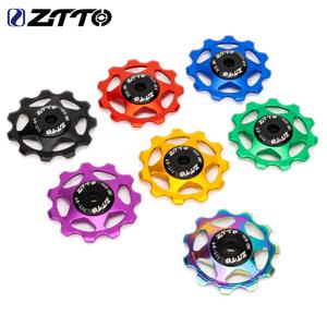 ZTTO MTB 자전거 뒷 변속기 자키 휠 11T 13T 스틸 베어링 풀리 AL7075 CNC 도로 자전거 가이드 롤러 아이들러 4mm 5mm 6mm