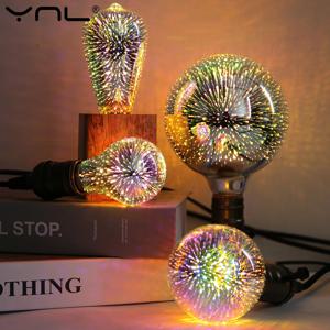 3D 장식 LED 에디슨 전구 E27 6W 110V 220V 빈티지 스타 불꽃 놀이 램프 휴일 밤 빛 앰플 LED 램프 조명