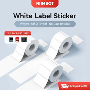 NIIMBOT B21/B1/B3S 흰색 열 라벨 스티커 용지 인쇄 가능 20-50mm