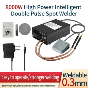 8000W 소형 세부 납땜 키트 DIY 자동 18650 배터리 팩 납땜 0.15MM 니켈 스트립용 휴대용 세부 납땜 펜
