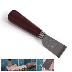 DIY Leathercraft 도구 나무 손잡이 스테인레스 스틸 가죽 절단 칼 가죽 작업을위한 가죽 삽 칼