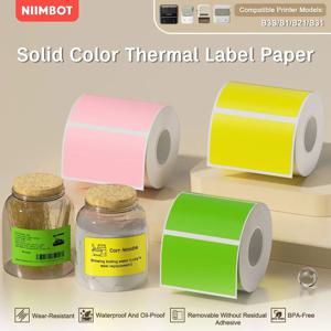 NIIMBOT B21/B203/B3S 라벨 기계 인쇄 용지 자체 접착 라벨 방수 내유성 찢어짐 방지 라벨