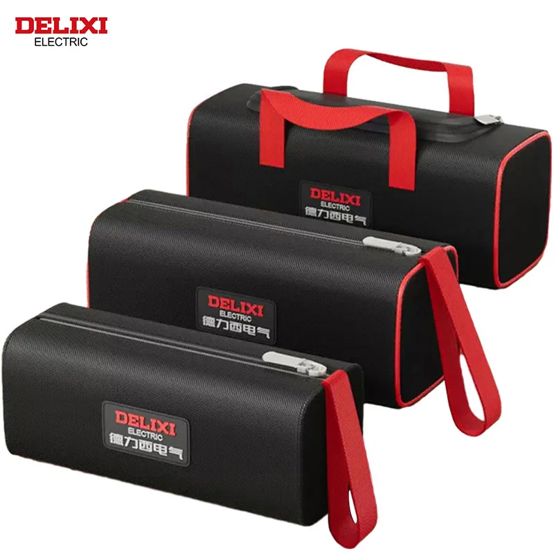 DELIXI 전기 도구 가방 옥스포드 천 휴대용 보관 가방, 전문 전기 기사 및 목수 수리, 가정용 보관, 핸드백
