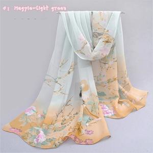 여성용 시폰 스카프, 나비 가지 패턴, 다용도 우아한 숄, 미니멀리스트 레트로 여성 스카프, 레저 패션