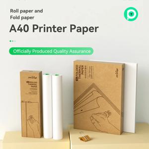 PeriPage A4 접이식 롤 감열지 Peripage A40 프린터용 장기 속건성 열전사 A4 용지 사진 사진 영수증 PDF 파일