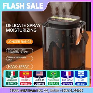 새로운 크리 에이 티브 가습기 가정용 분무기 3L 대용량 3 제트 USB 자동 데스크탑 침실 기숙사 사무실 야간 조명