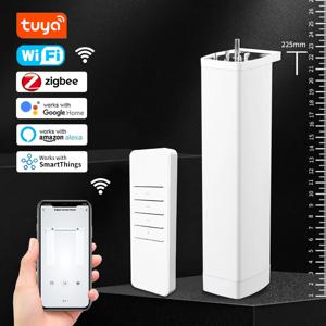 스마트 Tuya Wifi/Zigbee 전기 커튼 셔터 모터(RF 원격 22.5CM 크기 APP 제어 포함) Alexa Google Assistant SmartThings