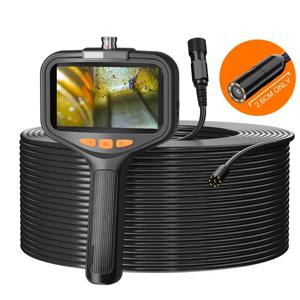 휴대용 내시경 카메라 4.3 인치 화면 2-100 미터 엄밀한 케이블 HD1080P 8MM/5.5MM 전면 렌즈 파이프 검사 내시경