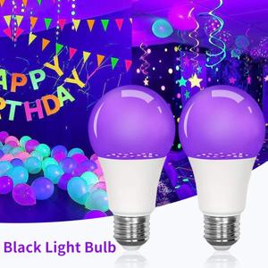 E27 Led 전구 9W UV 전구 블랙 라이트 395nm 자외선 램프 바디 페인트 형광등 글로우 파티 디스코 바 장식