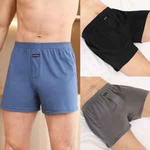 남성용 아로 속옷 3벌은 순면 파자마 팬츠 플랫 코너 팬츠를 길게 만들어 가정용으로 헐렁하고 편안합니다.