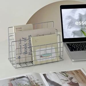 Ins 미니멀리스트 철 데스크탑 스토리지 랙 주최자 테이블 금속 정리 랙 책장 책상 다기능 스토리지 랙