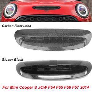 미니 쿠퍼 S JCW F54 F55 F56 F57 2014-UP ABS 광택 블랙 프론트 엔진 보닛 후드 스쿠프 공기 배출구 벤트 커버 트림 1 세트