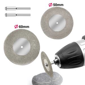 Dremel 로타리 액세서리 용 미니 다이아몬드 커팅 디스크 세트 40 50 60mm 다이아몬드 그라인딩 휠 로타리 원형 톱 블레이드 연마재