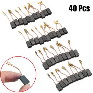 40 개/대 모터 카본 브러쉬 세트 흑연 구리 카본 브러쉬 6mm * 8mm * 14mm 전기 드릴 앵글 그라인더 용