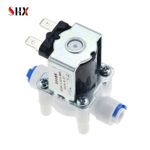 AC220V DC12V/24V 플라스틱 솔레노이드 밸브 1/4'' 빠른 접촉 정상 폐쇄 물 흡입구 배수 밸브
