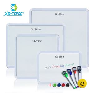 4 스타일 마그네틱 화이트 보드 1pc PVC 프레임 메시지 화이트 보드 냉장고 라운드 각도 장식 메시지 드로잉 보드 노트