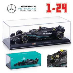 Bbugo 1:24 새로운 2023 메르세데스-AMG 팀 W14 44 #   해밀턴 63 #   러셀 포뮬러 원 합금 슈퍼 장난감 다이 캐스팅 자동차 모델