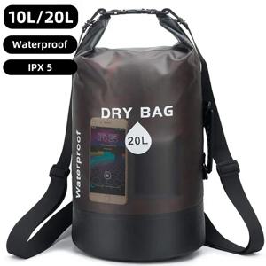 10L 20L 드라이 백 방수 보관 팩 파우치 수영 트레킹 래프팅 보트 카약 래프팅 Drybags 배낭 XD117Y
