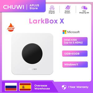 CHUWI LarkBox X N100 미니 PC 인텔 게임 PC UHD 그래픽, 12 세대 인텔 프로세서, 12GB RAM, 512GB SSD, WiFi 6 데스크탑 컴퓨터용
