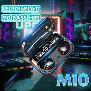 기존 M10 헤드폰 Bluetooth 무선 이어팟 스포츠 스테레오 소음 차단 헤드폰 마이크 스피커 Caixa De Som Gamer