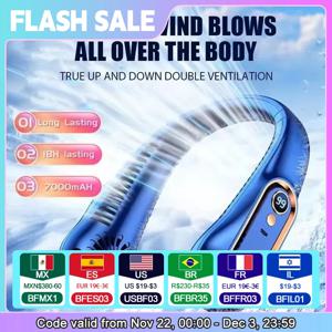 목 Bladeless 팬 미니 울트라 긴 수명 휴대용 게으른 자동 팬 Usb 충전 학생 스포츠 사무실 디지털 디스플레이 전원 5 기어