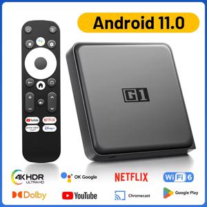 Kinhank G1 안드로이드 TV 박스(넷플릭스 4K 포함) Google 인증 Amlogic S905X4 4+32G WiFi6 Dolby Vision 미디어 플레이어