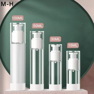 15ml 30ml 50ml 80ml 100ml 클리어 에어리스 화장품 크림 펌프 병 여행용 크기 디스펜서 크림 젤 로션 용 메이크업 용기